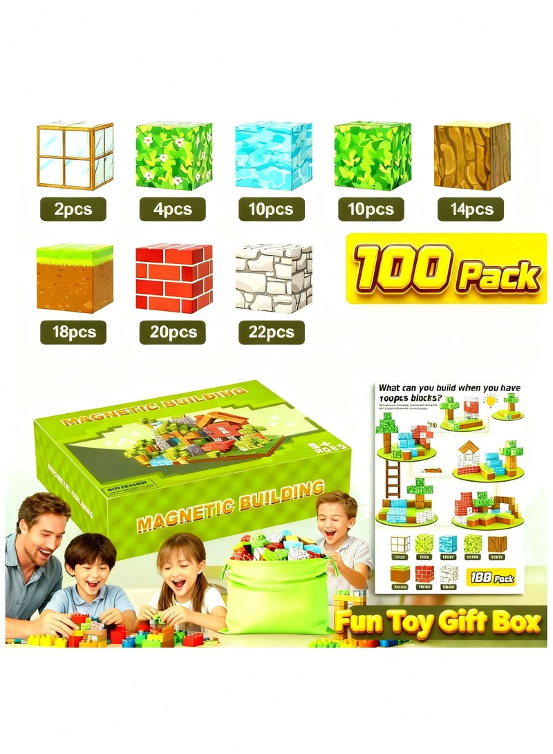 Magnetic Cube - Magnetic Building Cube Set, STEM Sensory Stacking Set, Creative Gift for Boys and Girls Ages 3, 4, 5, 6, 7, 8 and 9 - Image 2